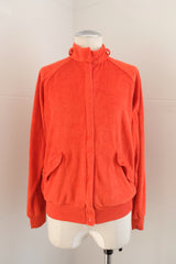 pile high-neck jacket