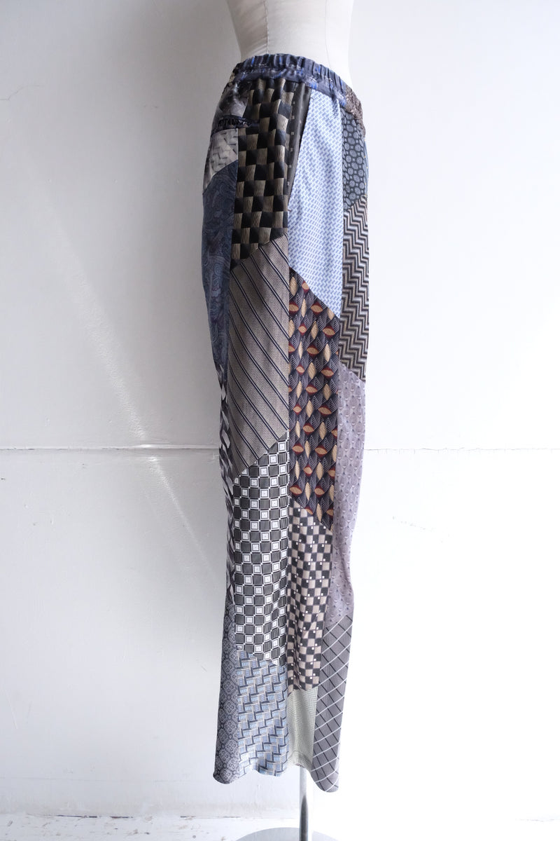 tie patchwork easy pants