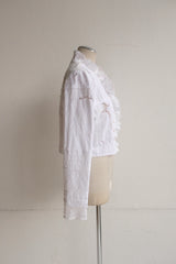 cutwork lace frill cardigan