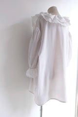 cutwork frill collar blouse