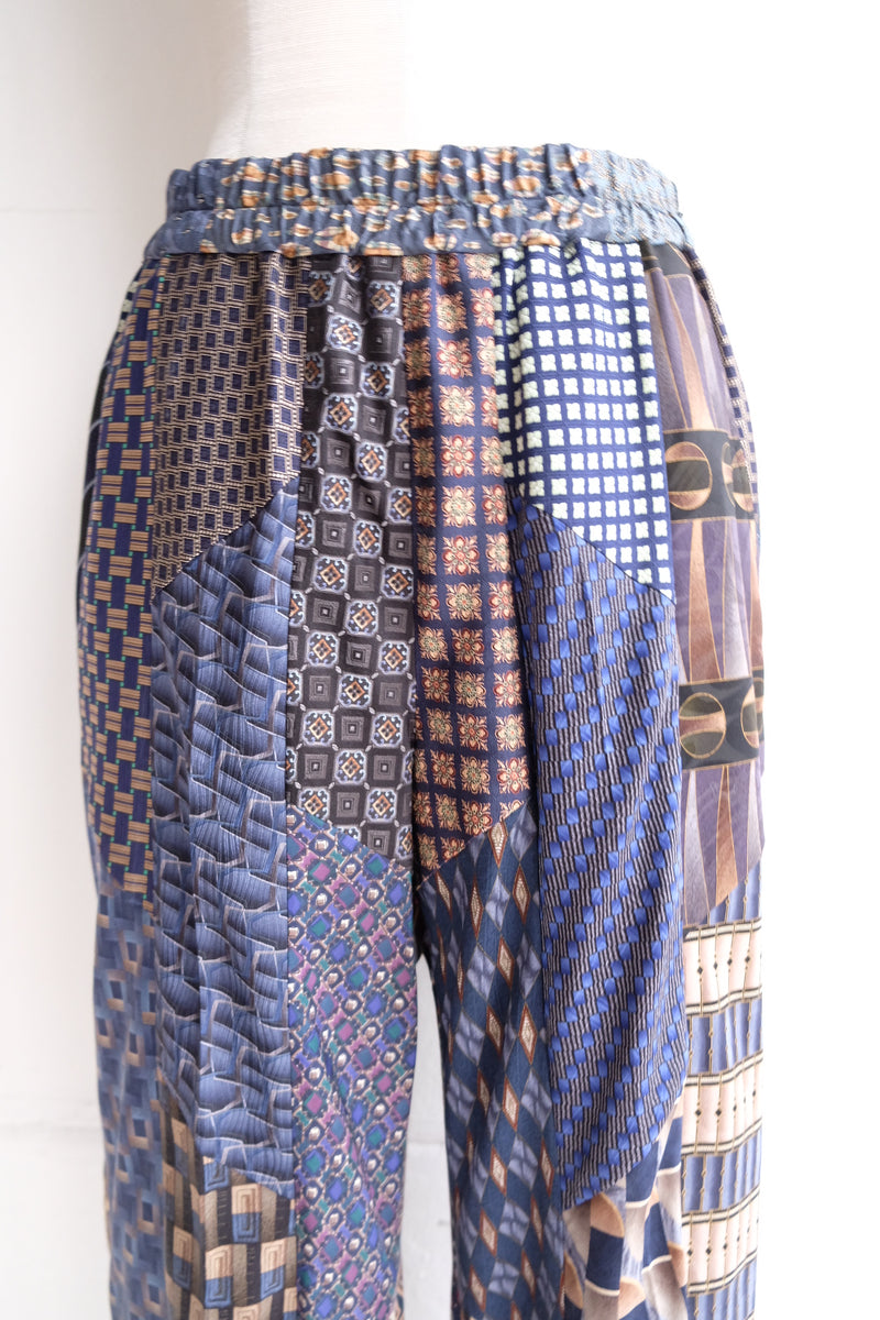 tie patchwork easy pants