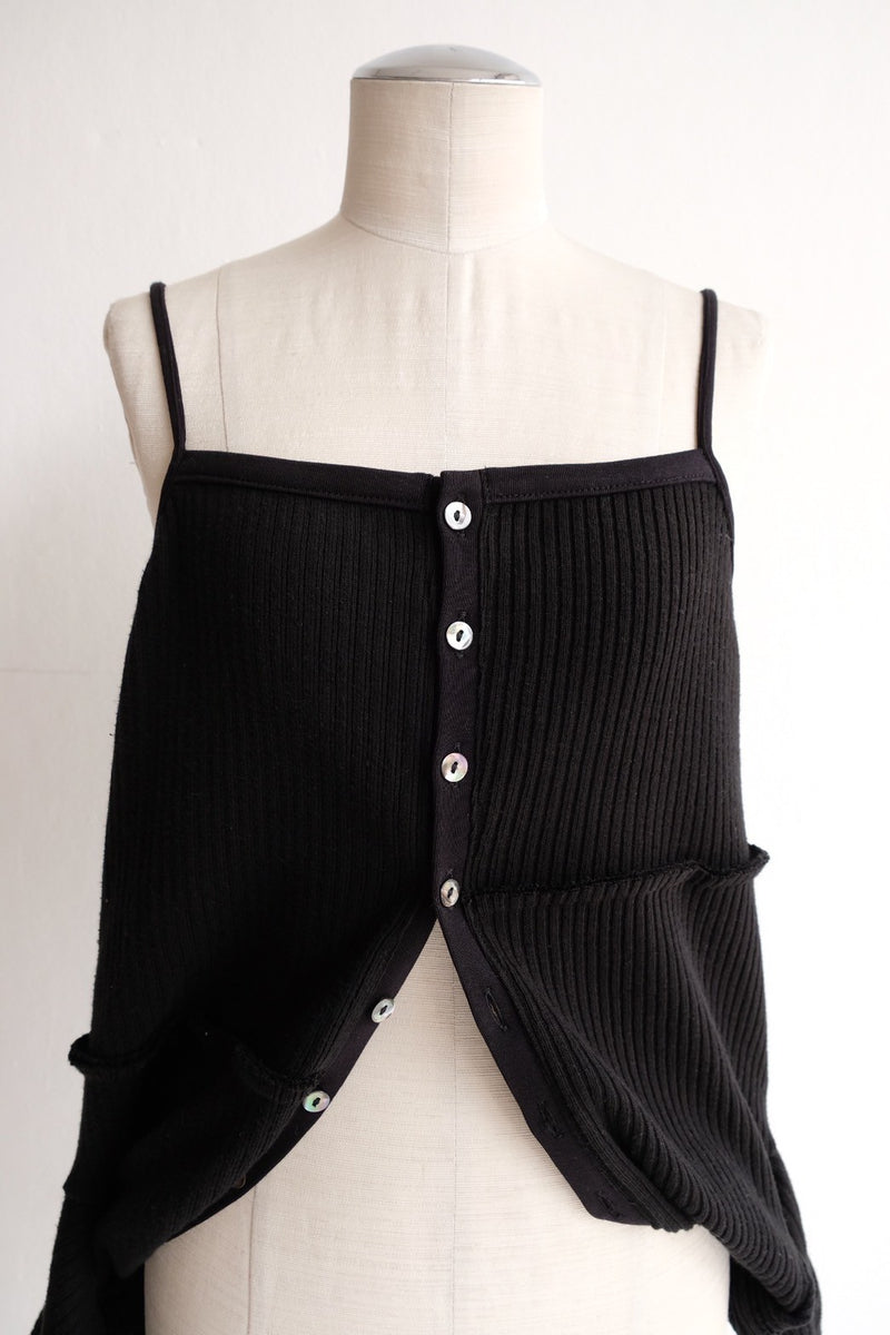 military rib patchwork cardigan