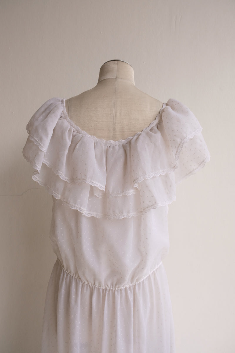frill tiered long dress