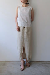 cutwork no sleeve tops