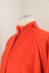 pile high-neck jacket