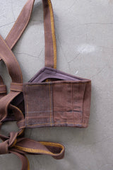 denim ribbon bra top