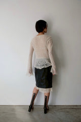 mohair knit cardigan
