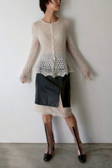 mohair knit cardigan