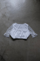 lace sleeve short blouse