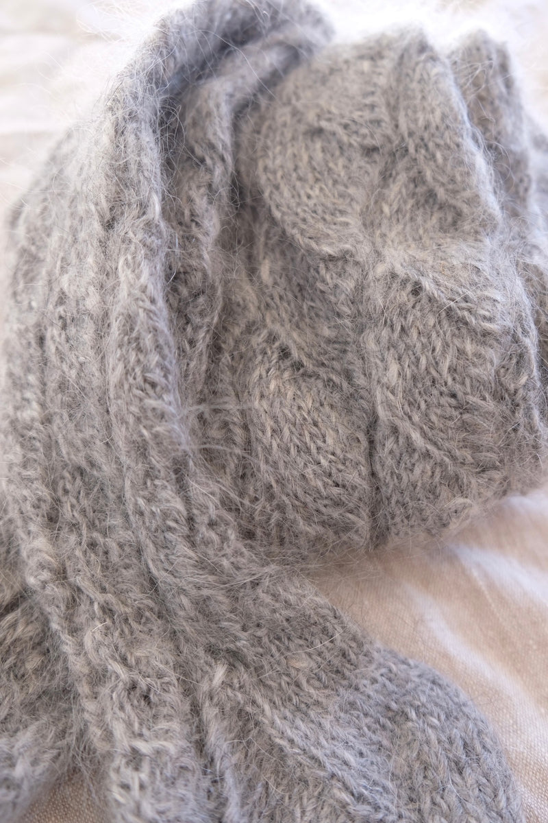 mohair knee-high socks