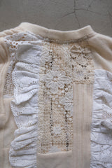 lace × cashmere cardigan