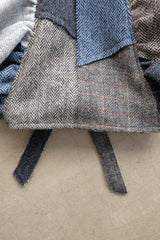 tweed frill backless top