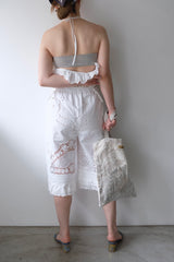 cutwork lace frill half pants