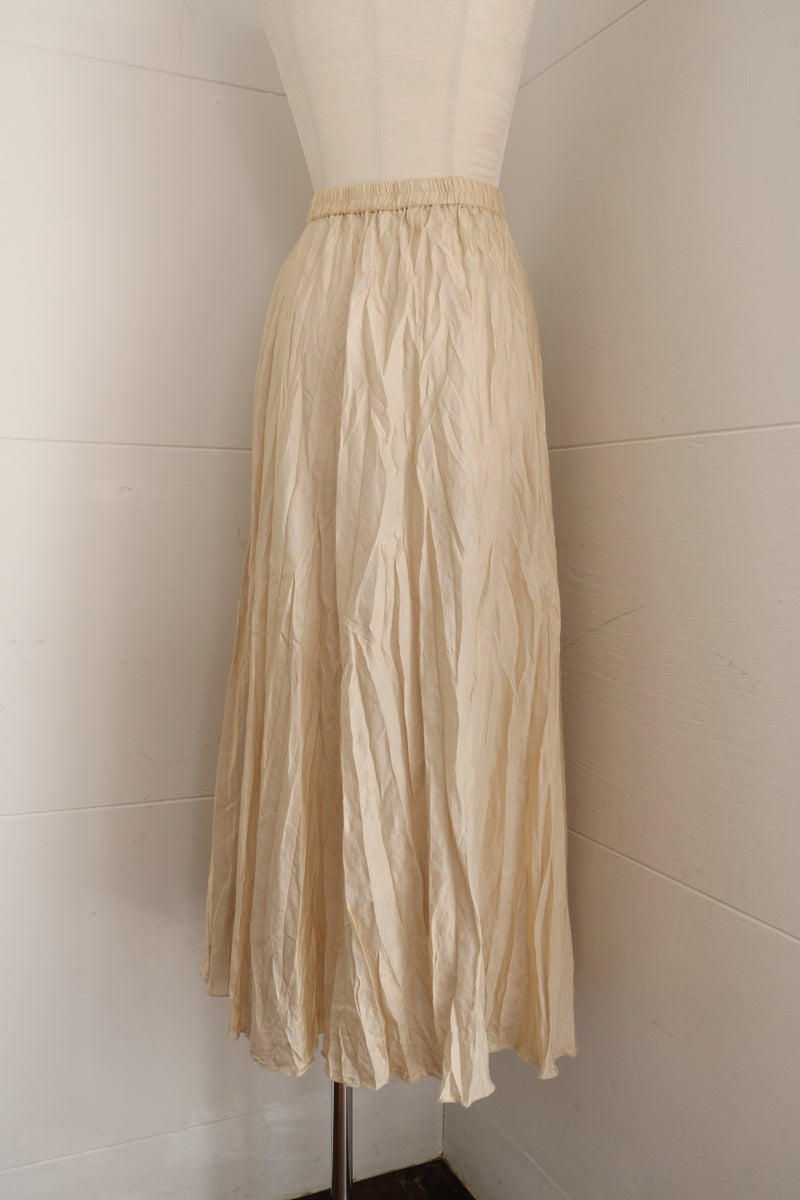 crepe long skirt