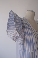 stripe frill dress