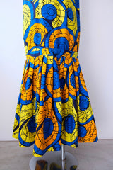 african batik nosleeve dress