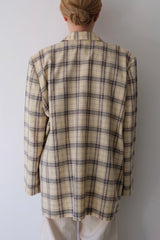 plaid tailored jacket