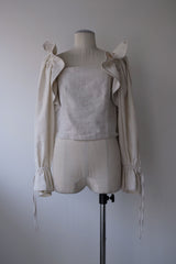 mermaid fin linen blouse