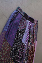 tie patchwork easy pants