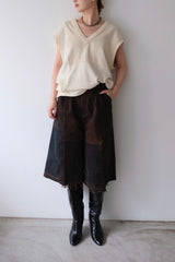 half wide pants / M