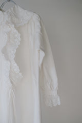 antique frill collar night long dress