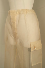 silk organza pants