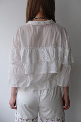 frill sleeve blouse
