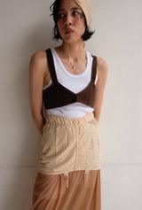 denim ribbon bra top