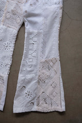 crochet lace flare pants