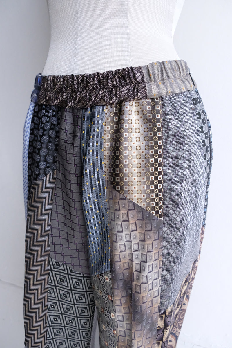 tie patchwork easy pants