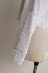 cutwork lace frill cardigan