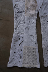 crochet lace flare pants