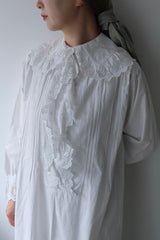 antique frill collar night long dress