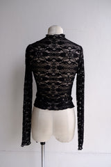 lace high neck tops