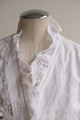 cutwork lace frill cardigan