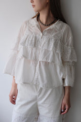 frill sleeve blouse