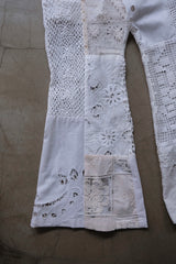 crochet lace flare pants