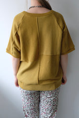 swedish rib patchwork t-shirts