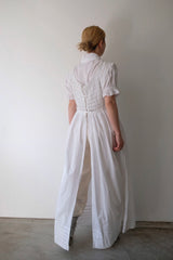 antique lace no sleeve long dress