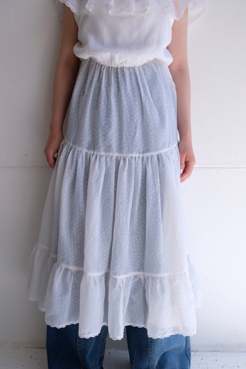 frill tiered long dress