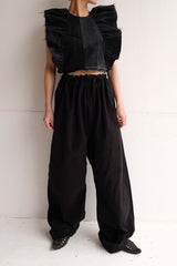 black snow pants