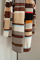 back slit border long t-shirts