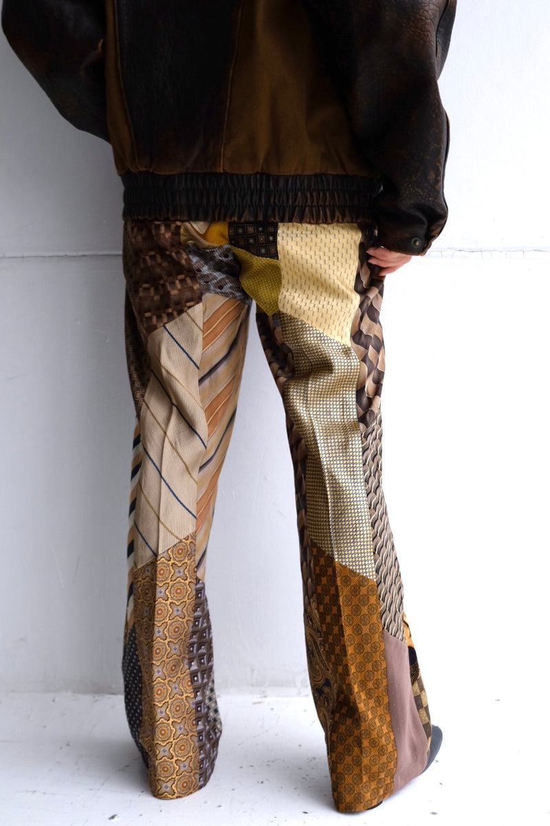 tie patchwork easy pants