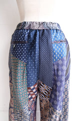 tie patchwork easy pants