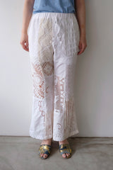 crochet lace flare pants