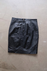 leather mini skirt
