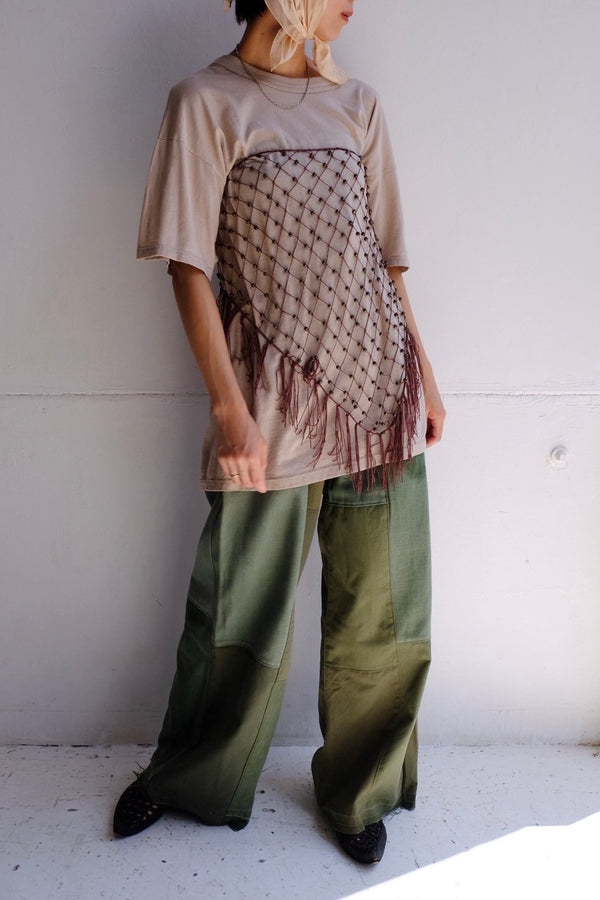 beads fringe stole