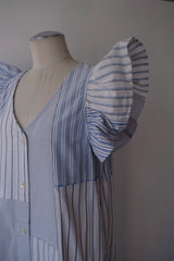 stripe frill dress