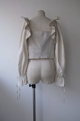 mermaid fin linen blouse