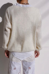 mohair knit cardigan